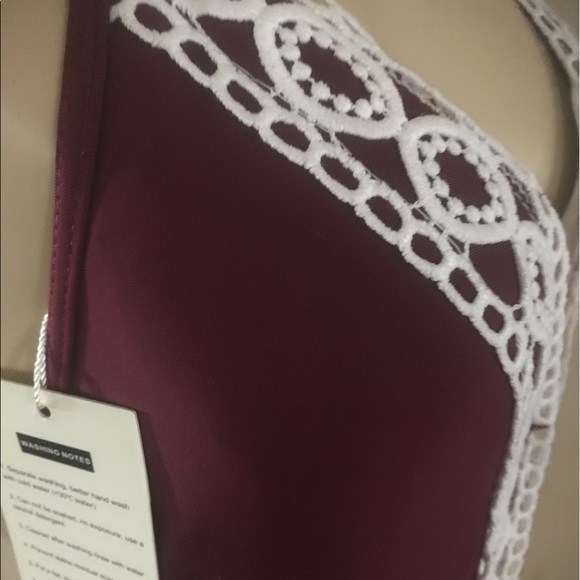 Halter Peek-A-Boo Lace One-Piece Bathing Suit swim - Picture 6 of 7