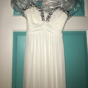 White prom dress