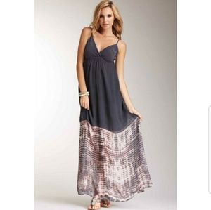 Gypsy05 Orange Tie-dye Silk Maxi Dress