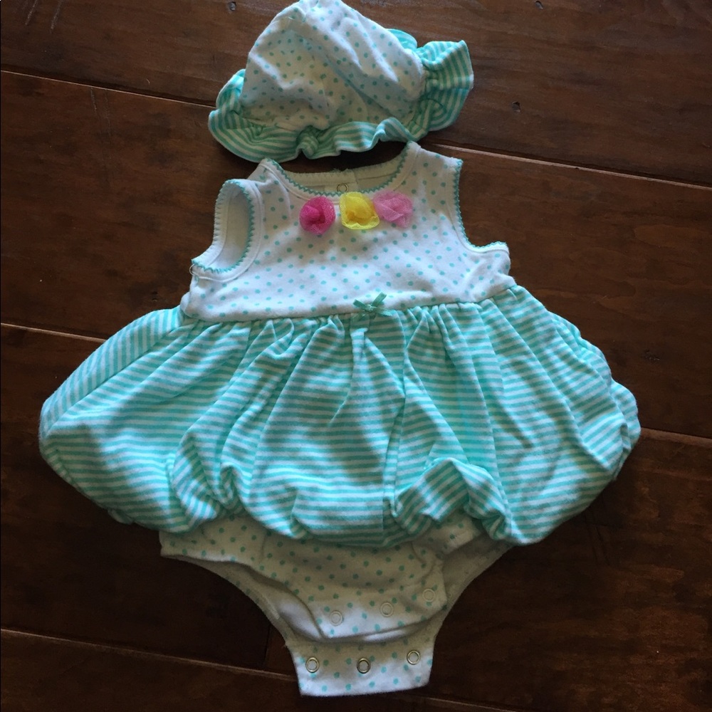 Little me turquoise dress