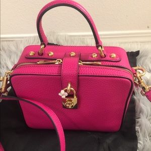 New!!!Dolce & Gabbana Rosaria Box Leather Bag