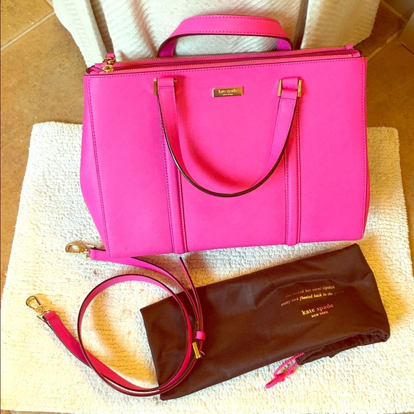 Kate Spade Hot Pink Zippered Satchel - Picture 2 of 7