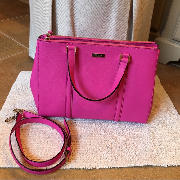 Kate Spade Hot Pink Zippered Satchel - Picture 5 of 7