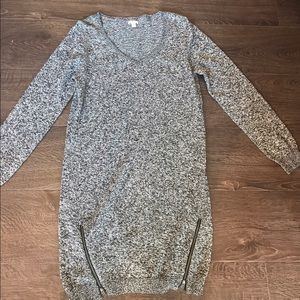 Sweater Dress with Zipper Detail