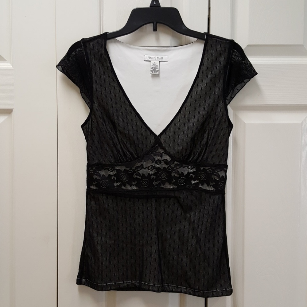 White House Black Market black lace top