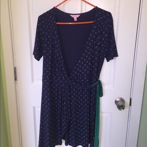 Lilly Pulitzer  3/4 sleeve wrap dress size S