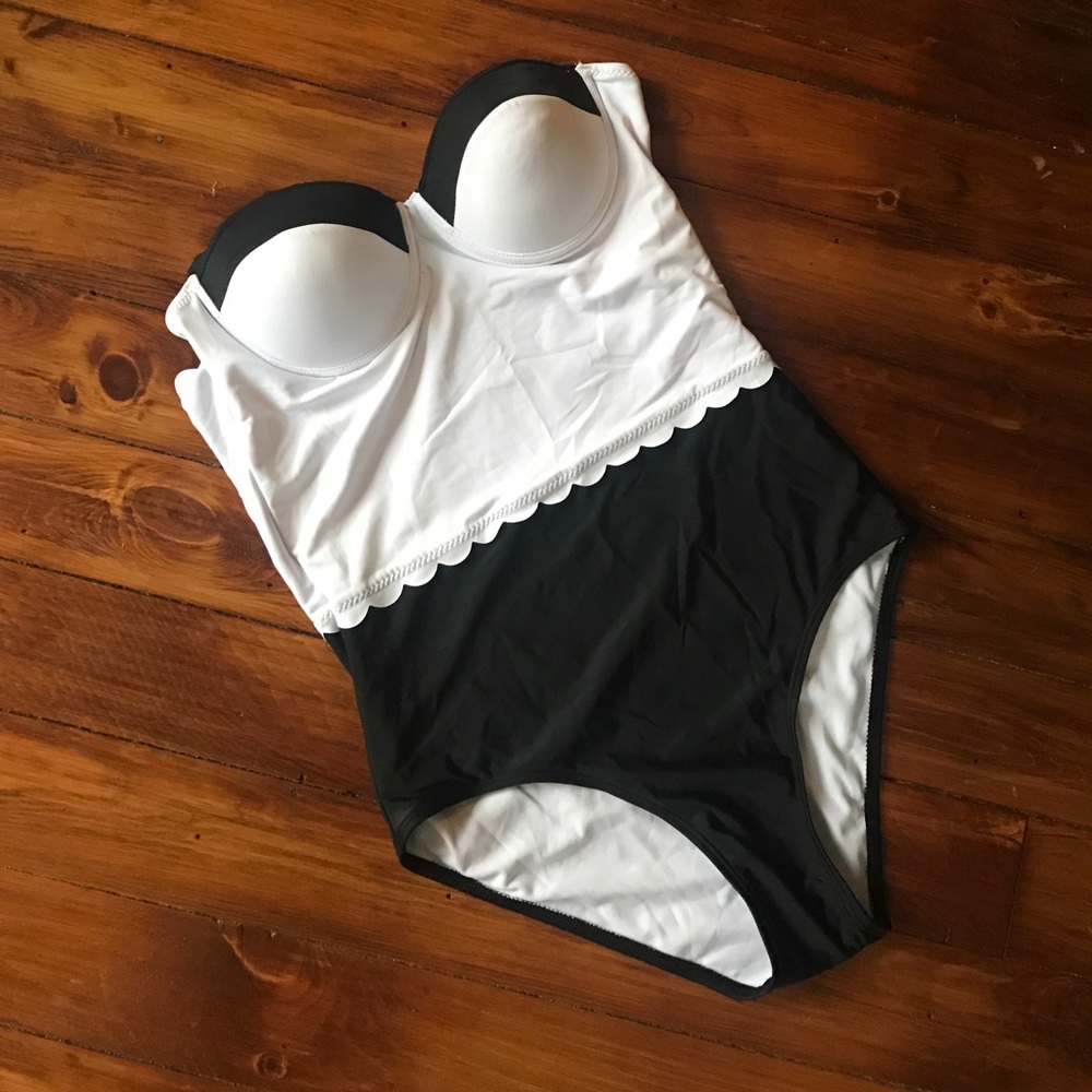 Black and White Swimsuit