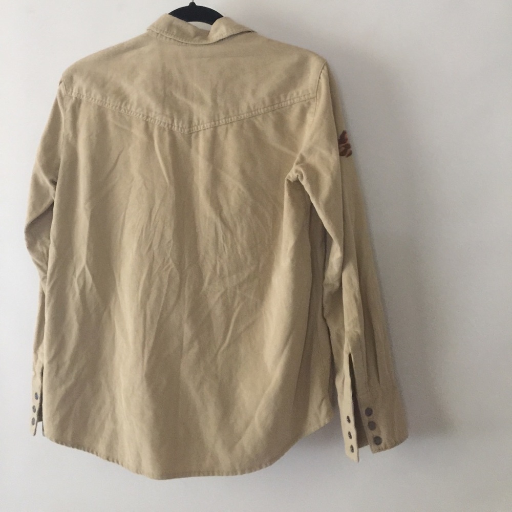Free people corduroy embroidered ivory shirt XS - Picture 4 of 8