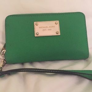 Green Micheal Kors wallet