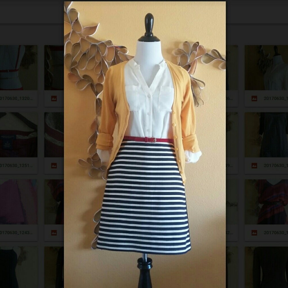 Banana Republic stripped skirt. NWT