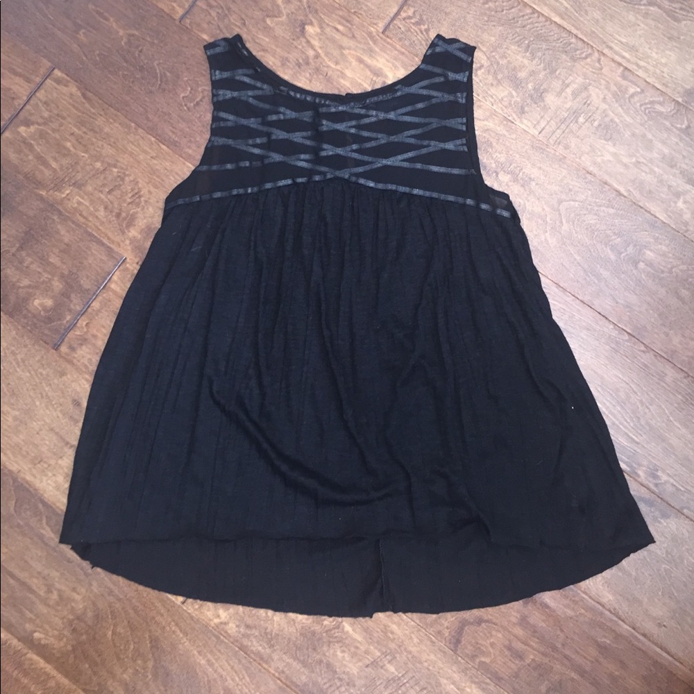 Small Black sheer American eagle tank top