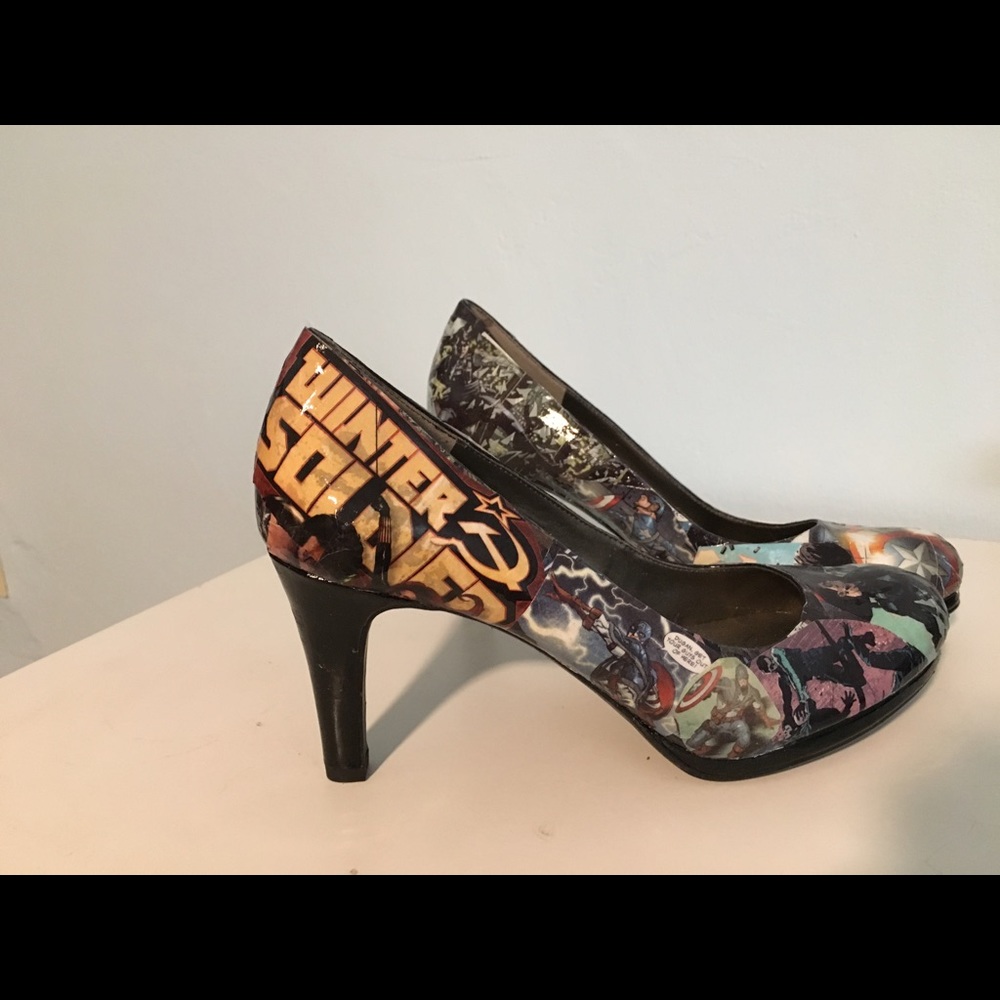 Bucky And Captain America Custom Comic Heels