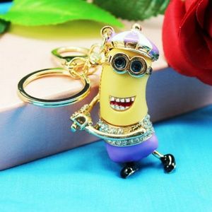 Golfing minion purse fob charm key ring