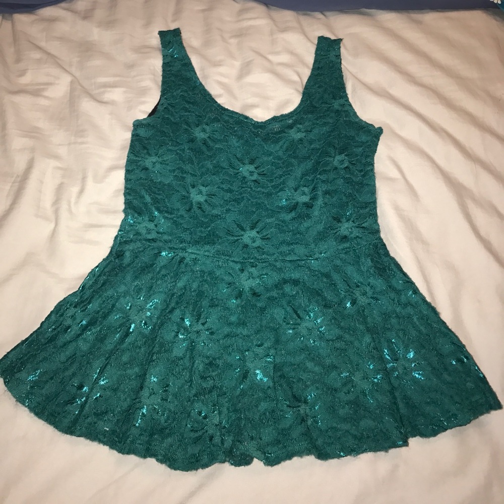 Emerald green blouse