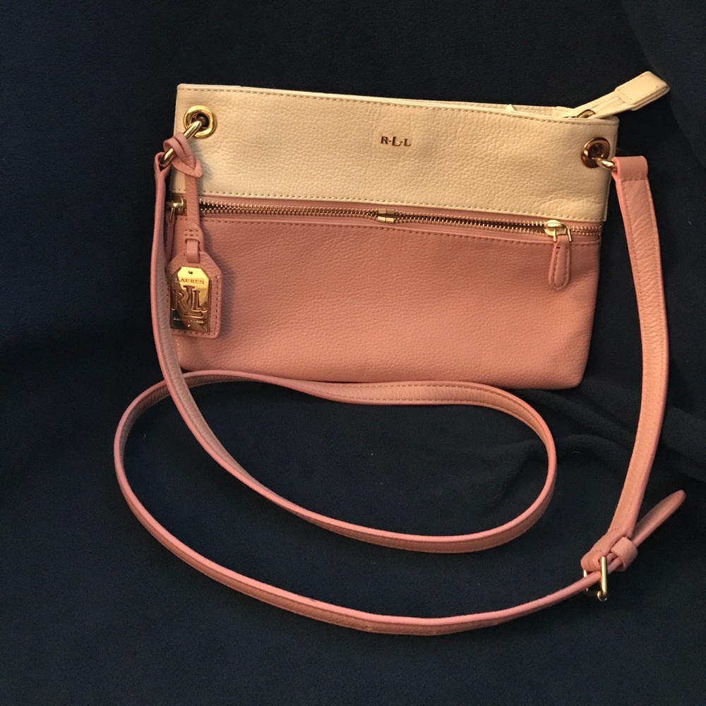 Ralph Lauren, pink andwhite  purse