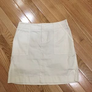 White cotton blend skirt