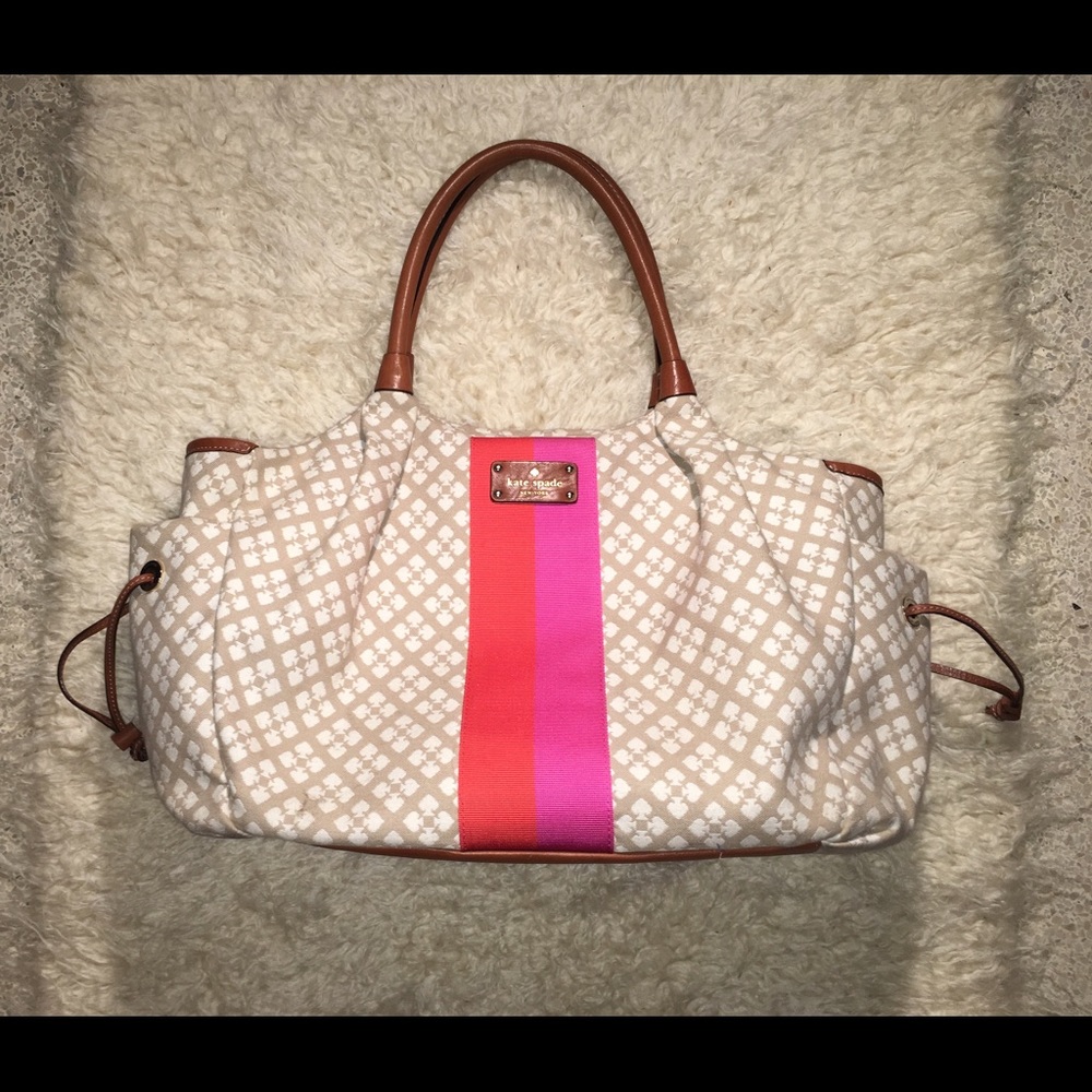 Kate Spade Stevie Diaper bag, Canvas Spade print