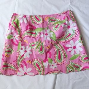 EUC Lilly Pulitzer skirt w/ scallop edge size 10 P