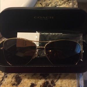 Coach aviator sunglasses "Jaclyn" Gld/brn gradient