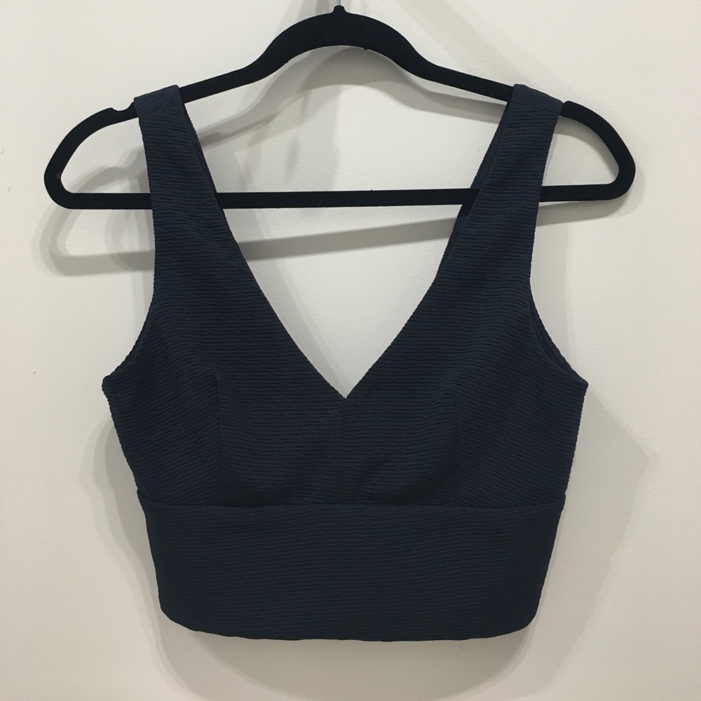Navy Crop Top