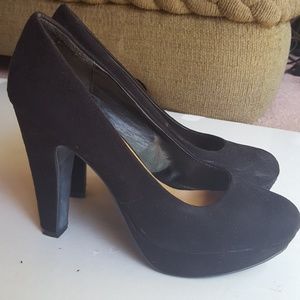 Great suede dancing heels!