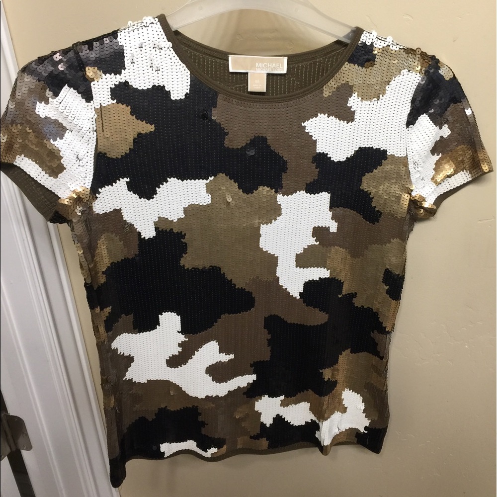 Camo sequin shirt