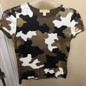 Camo sequin shirt