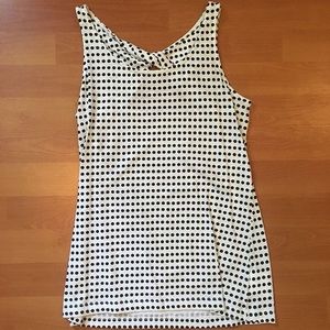 Polka dot bow back tank