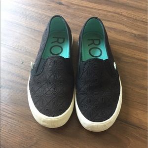 Roxy Black Slip on Shoes