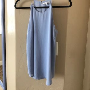 Baby blue scalloped sides spaghetti strap tank
