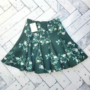LC Lauren Conrad Runway godet green gables skirt