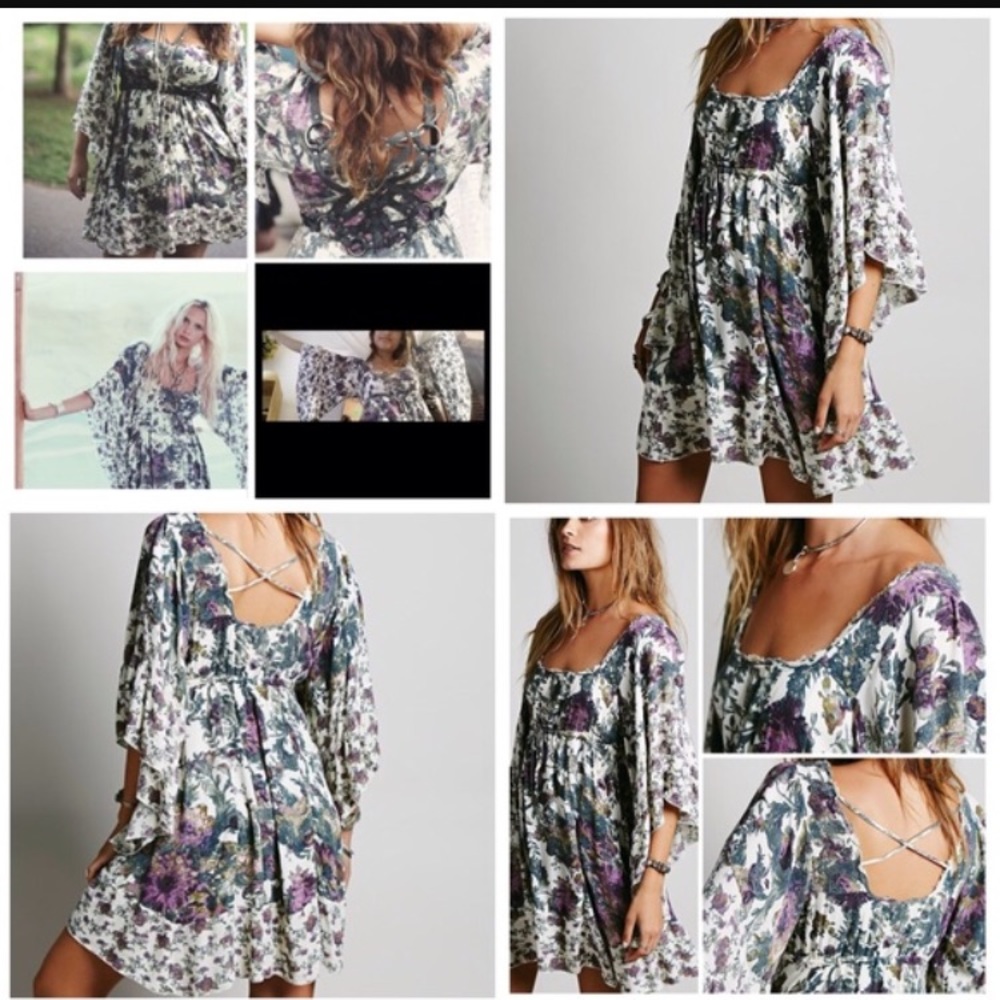 Free people floral babydoll dress