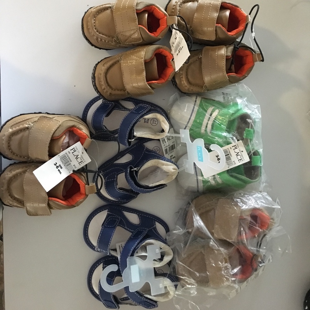 Brand new baby shoes. Each pair $7 3-6 months