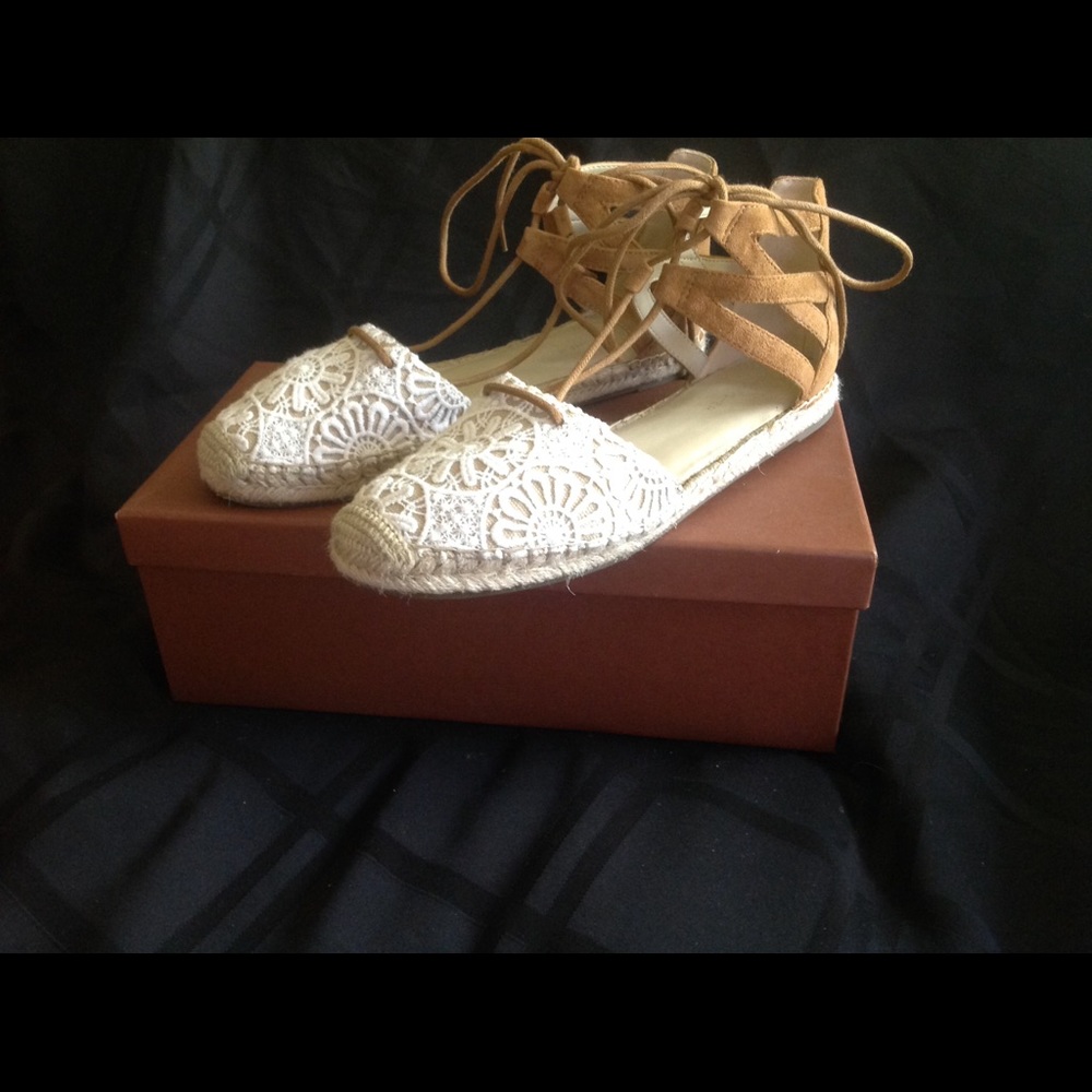 Marc Fisher Suede Lace-up Espadrilles