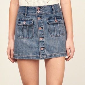 Abercrombie A-Line Skirt Medium Wash