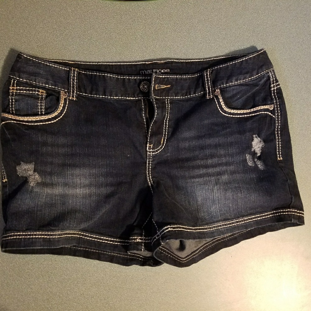 Plus size jean shorts