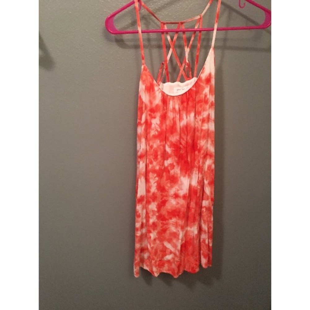Strappy tie dye swim cover