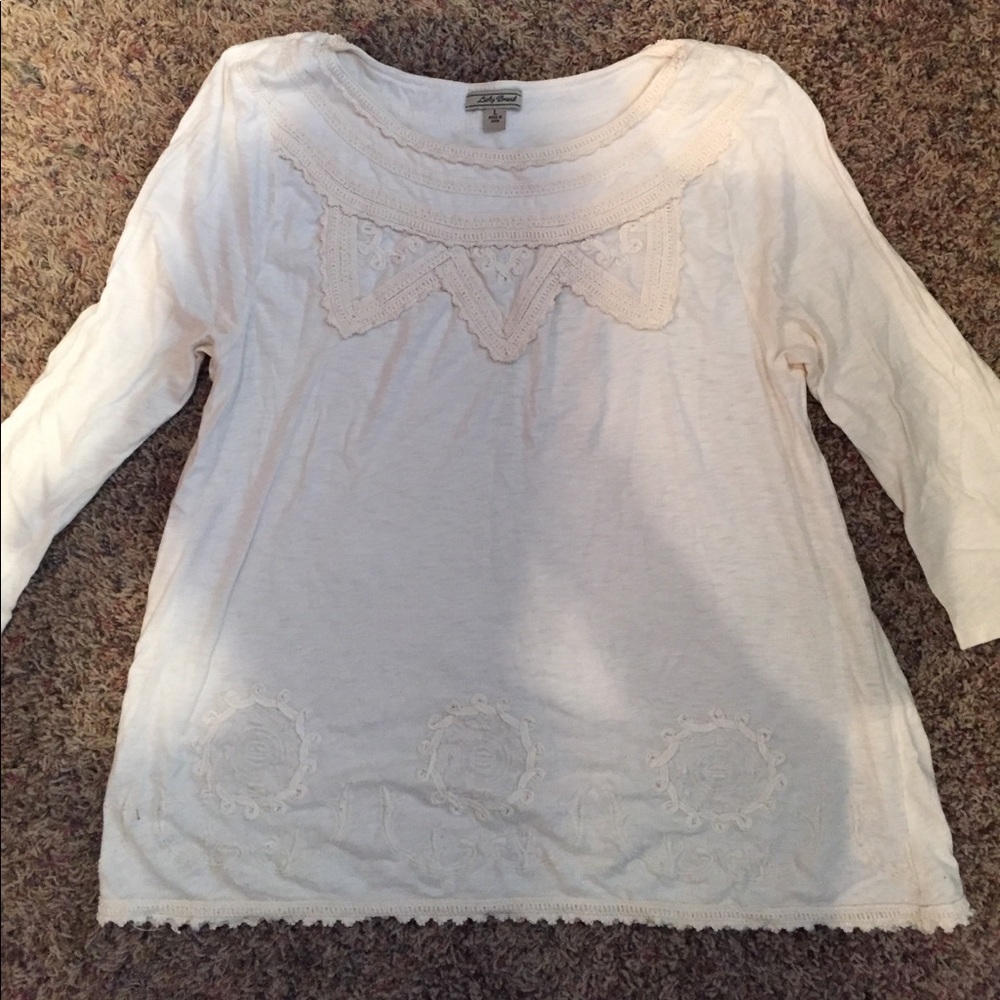 Lucky Brand creme top!