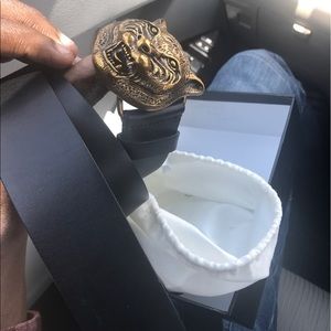 Authentic!!! Gucci raw leather black