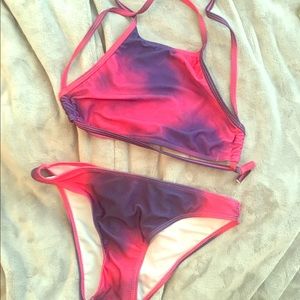 Tie dye swimwear two piece bikini
