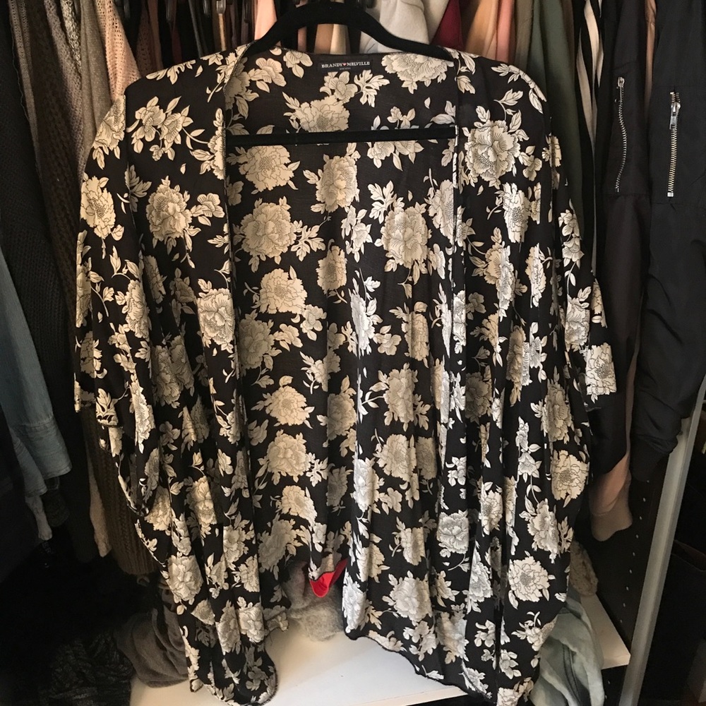 Brandy Melville floral kimono