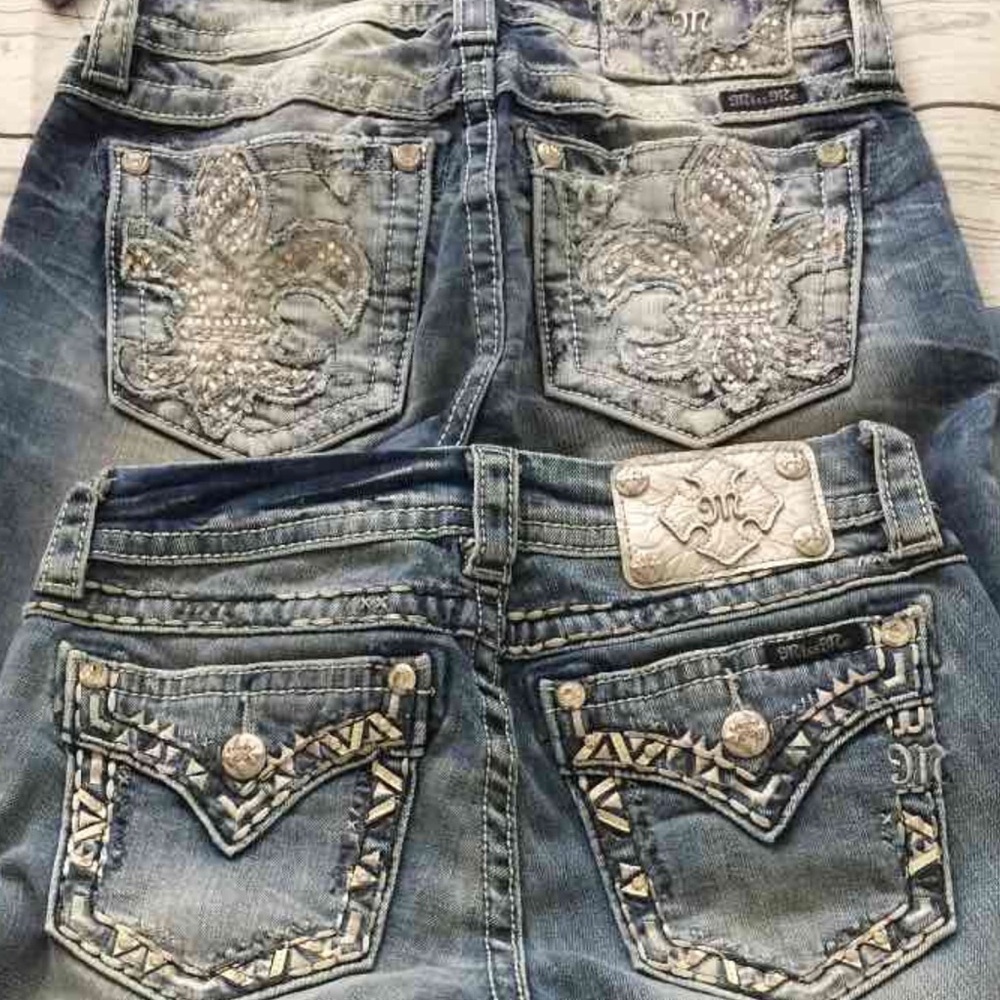 MISS ME jeans bundle 25 sequined pocket nwt