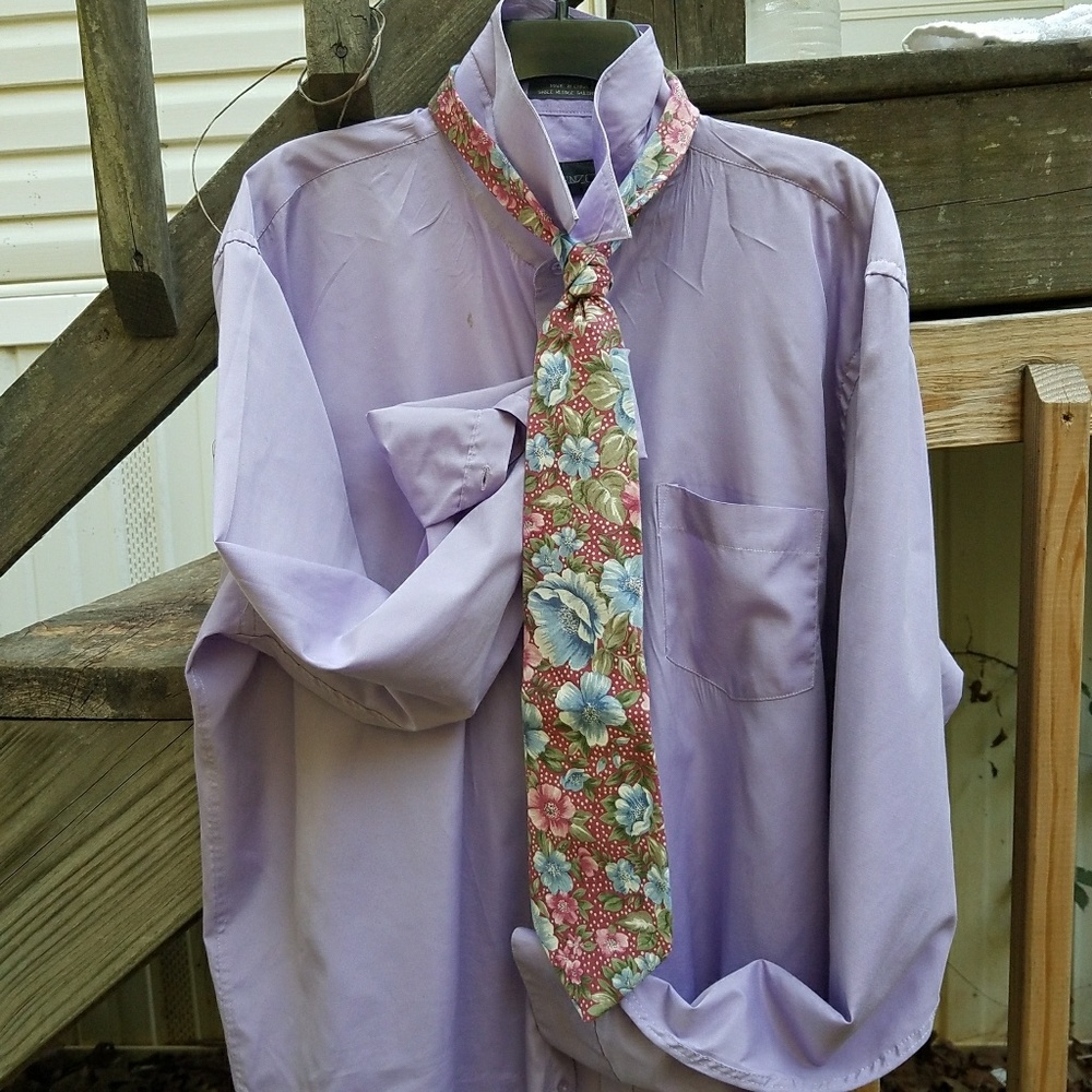 RENZO TAILORED VIOLET MEN'S SHIRT