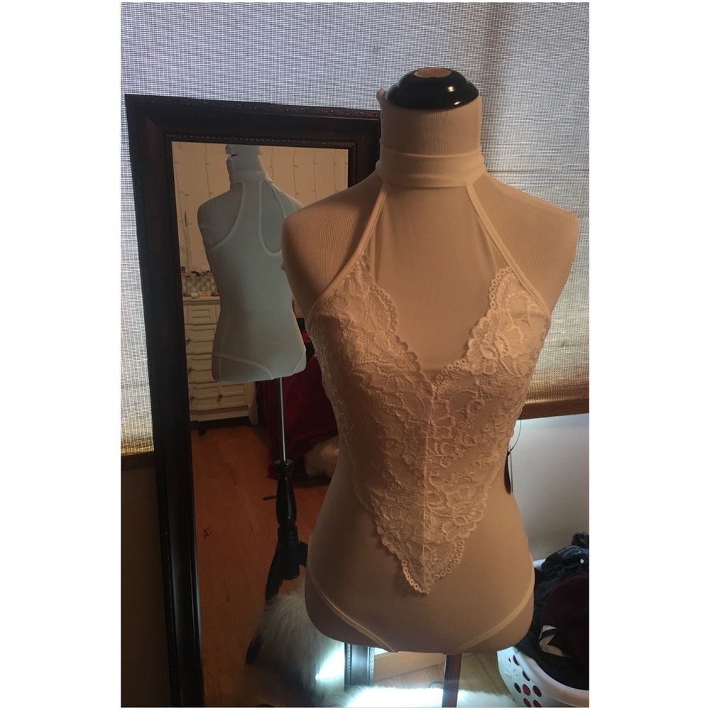 White lace bodysuit