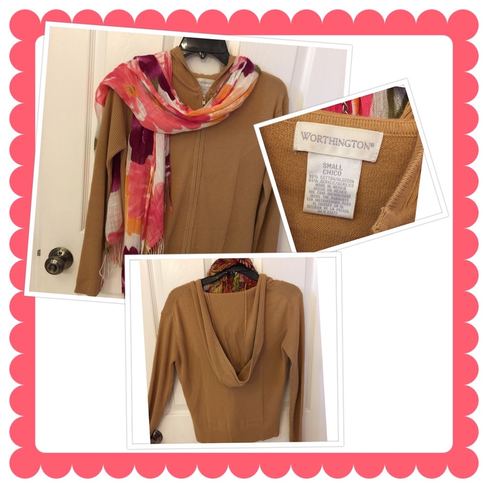 Worthington zip front cardigan