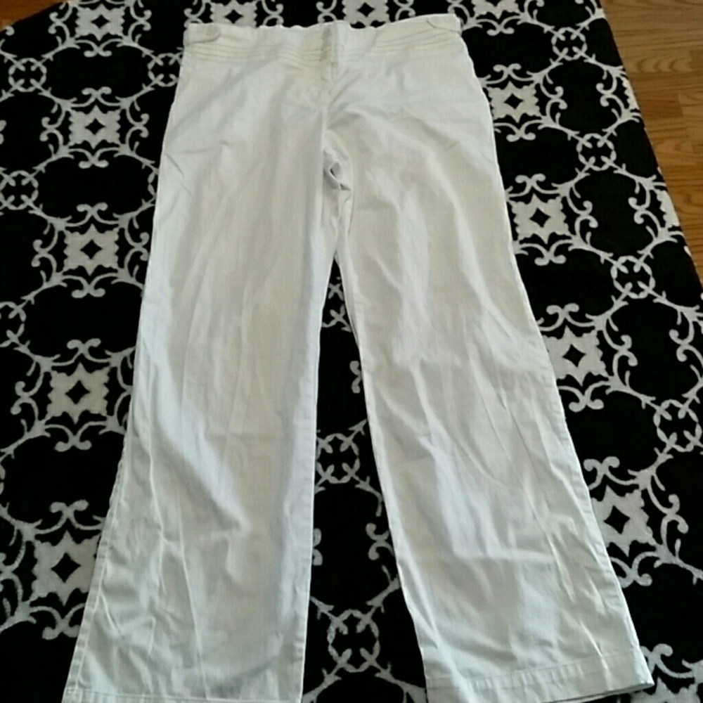 Wide leg white pants