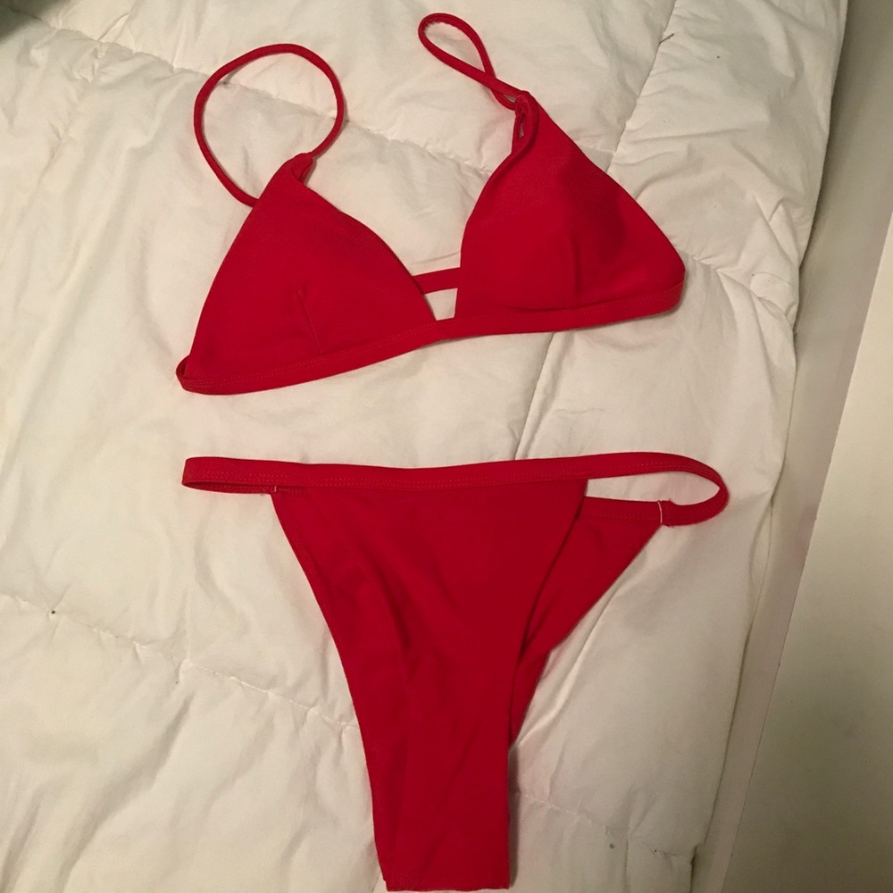 Red bathing suit