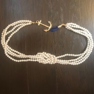 Pearl Knot/Anchor Necklace