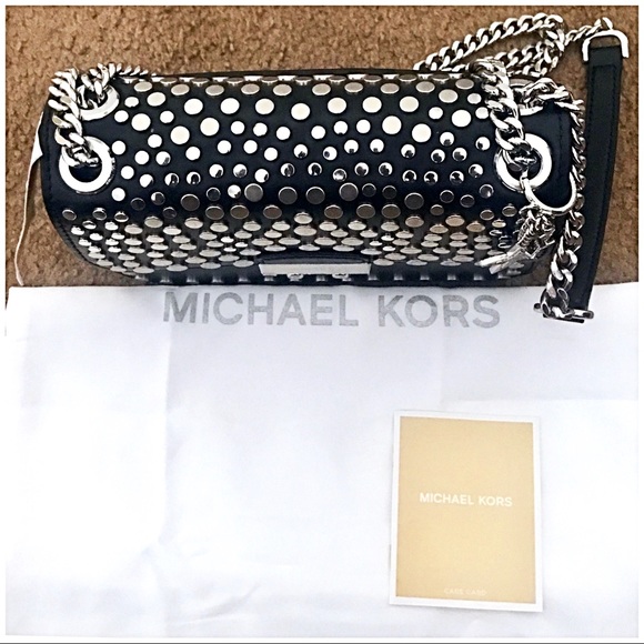Michael Kors Handbags - Authentic Michael Kors Jenkins STUD Leather/ Chain