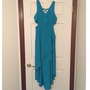 Turquoise High Low dress